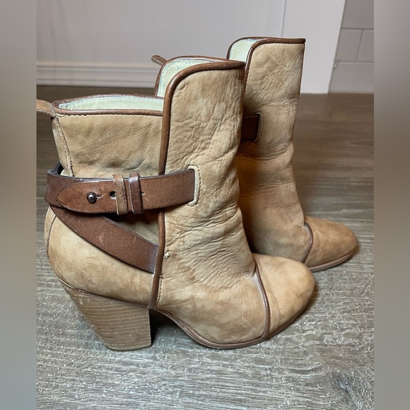 Rag & Bone Kinsey boots sz 6.5 Tan suede leather - Picture 2 of 6